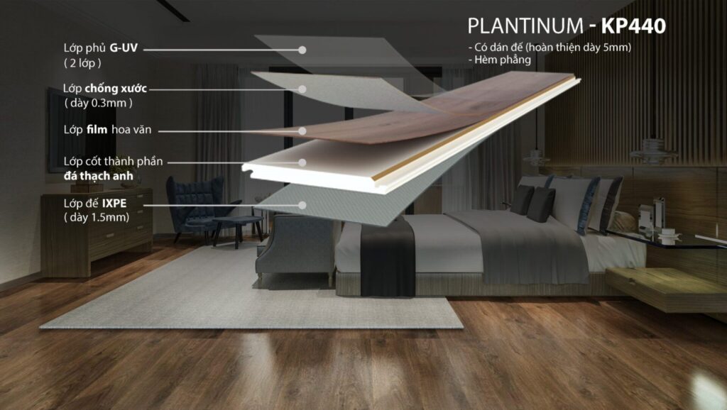 Sàn nhựa thạch anh kobler dĩ an